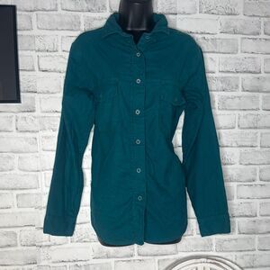 Vintage Gander Mountain Teal Button-Up Shirt Size Large